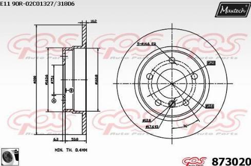 Maxtech 873020.0060 - Kočioni disk www.molydon.hr