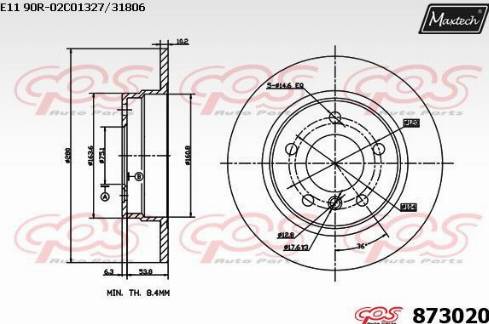 Maxtech 873020.0000 - Kočioni disk www.molydon.hr