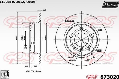 Maxtech 873020.0080 - Kočioni disk www.molydon.hr