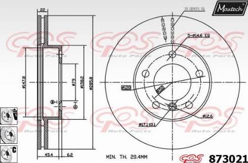 Maxtech 873021.6980 - Kočioni disk www.molydon.hr