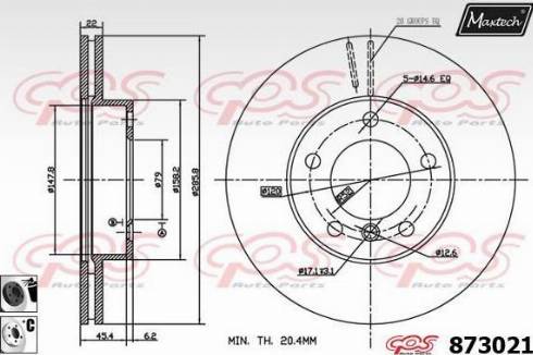 Maxtech 873021.6060 - Kočioni disk www.molydon.hr