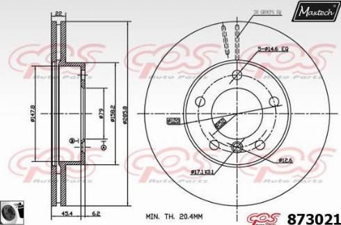 Maxtech 873021.0060 - Kočioni disk www.molydon.hr