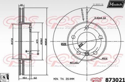 Maxtech 873021.0080 - Kočioni disk www.molydon.hr