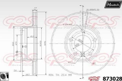 Maxtech 873028.0060 - Kočioni disk www.molydon.hr