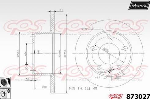 Maxtech 873027.6060 - Kočioni disk www.molydon.hr