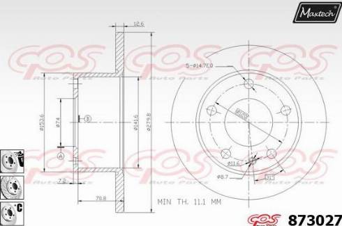 Maxtech 873027.6880 - Kočioni disk www.molydon.hr