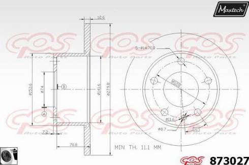 Maxtech 873027.0060 - Kočioni disk www.molydon.hr