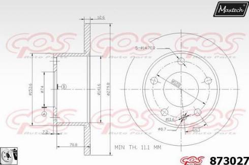 Maxtech 873027.0080 - Kočioni disk www.molydon.hr