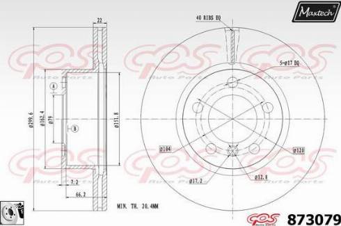 Maxtech 873079.0080 - Kočioni disk www.molydon.hr