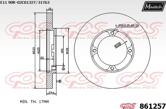 Maxtech 873074 - Kočioni disk www.molydon.hr