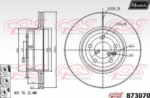 Maxtech 873070.6980 - Kočioni disk www.molydon.hr