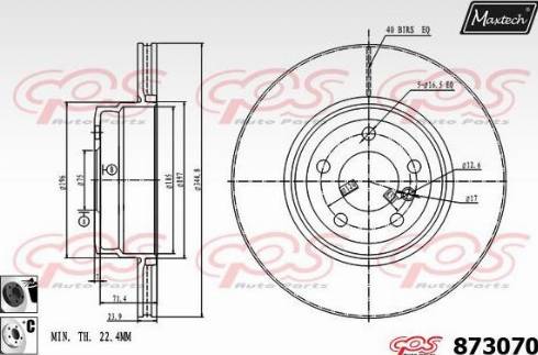 Maxtech 873070.6060 - Kočioni disk www.molydon.hr