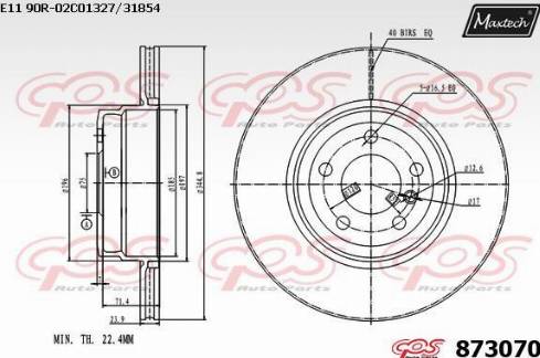 Maxtech 873070.0000 - Kočioni disk www.molydon.hr