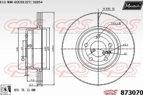 Maxtech 873070.0080 - Kočioni disk www.molydon.hr