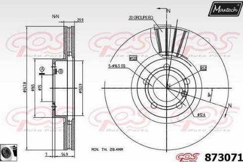 Maxtech 873071.0060 - Kočioni disk www.molydon.hr