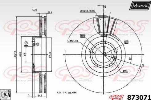 Maxtech 873071.0080 - Kočioni disk www.molydon.hr