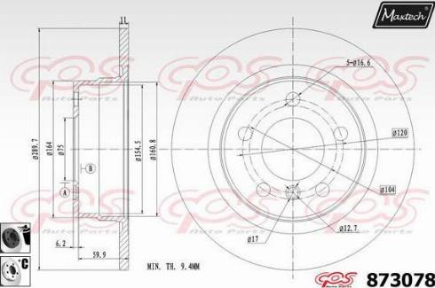 Maxtech 873078.6060 - Kočioni disk www.molydon.hr