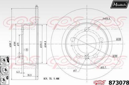 Maxtech 873078.6880 - Kočioni disk www.molydon.hr