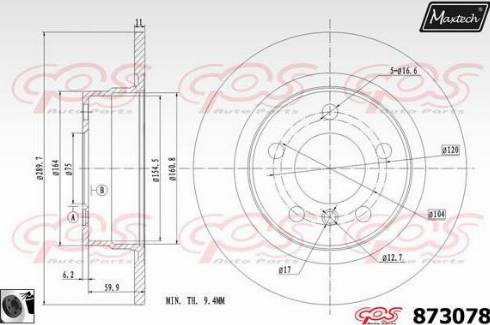 Maxtech 873078.0060 - Kočioni disk www.molydon.hr