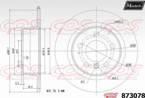 Maxtech 873078.0000 - Kočioni disk www.molydon.hr