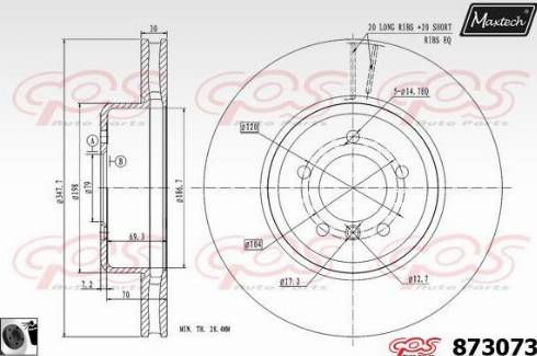 Maxtech 873073.0060 - Kočioni disk www.molydon.hr