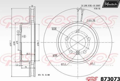 Maxtech 873073.0000 - Kočioni disk www.molydon.hr