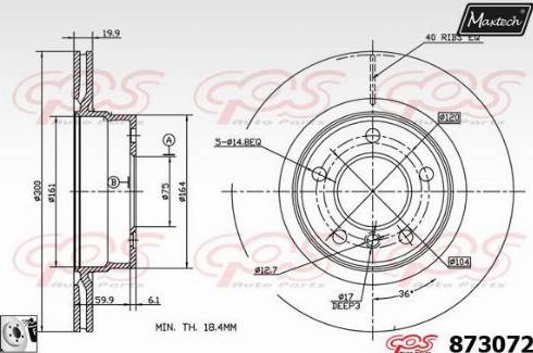 Maxtech 873072.0080 - Kočioni disk www.molydon.hr