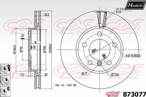 Maxtech 873077.6980 - Kočioni disk www.molydon.hr