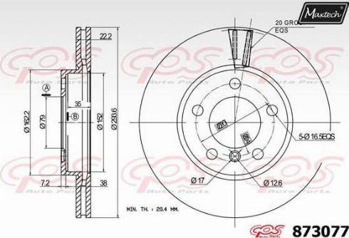 Maxtech 873077.0000 - Kočioni disk www.molydon.hr