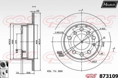 Maxtech 873109.6060 - Kočioni disk www.molydon.hr