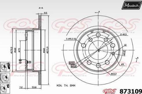 Maxtech 873109.6880 - Kočioni disk www.molydon.hr