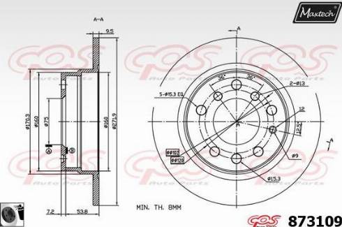 Maxtech 873109.0060 - Kočioni disk www.molydon.hr