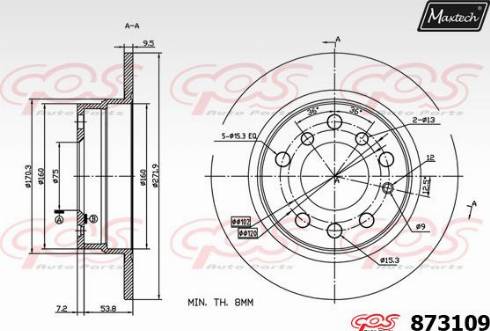 Maxtech 873109.0000 - Kočioni disk www.molydon.hr