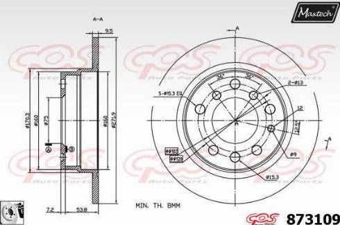 Maxtech 873109.0080 - Kočioni disk www.molydon.hr