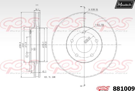 Maxtech 873109 - Kočioni disk www.molydon.hr