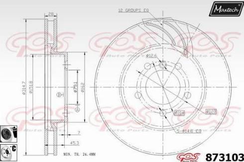 Maxtech 873103.6060 - Kočioni disk www.molydon.hr