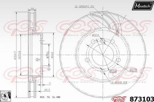 Maxtech 873103.0080 - Kočioni disk www.molydon.hr