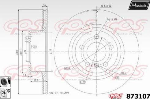 Maxtech 873107.6060 - Kočioni disk www.molydon.hr