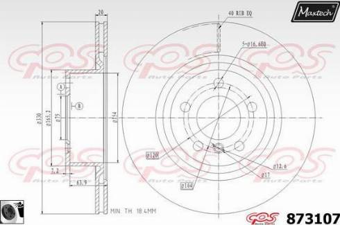 Maxtech 873107.0060 - Kočioni disk www.molydon.hr