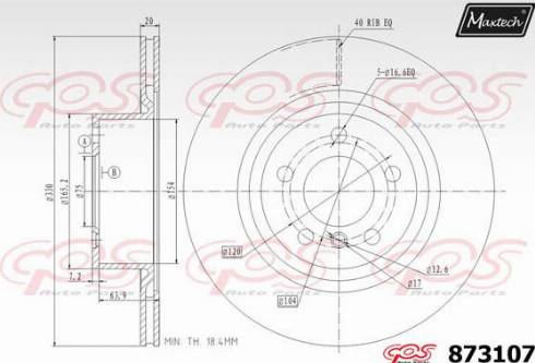 Maxtech 873107.0000 - Kočioni disk www.molydon.hr