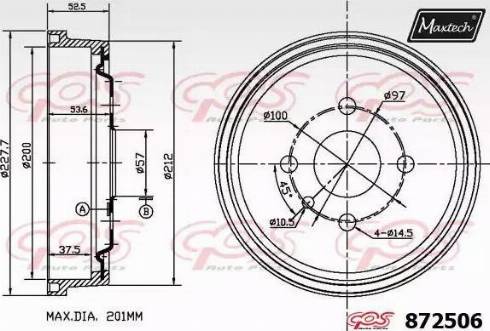 Maxtech 872506.0000 - Bubanj kočnica www.molydon.hr