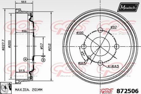 Maxtech 872506.0080 - Bubanj kočnica www.molydon.hr