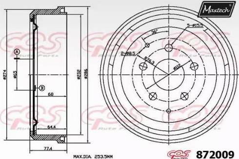 Maxtech 872009.0000 - Bubanj kočnica www.molydon.hr