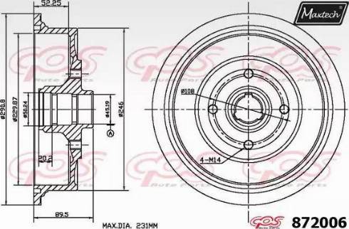 Maxtech 872006.0000 - Bubanj kočnica www.molydon.hr