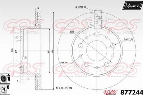 Maxtech 877244.6060 - Kočioni disk www.molydon.hr