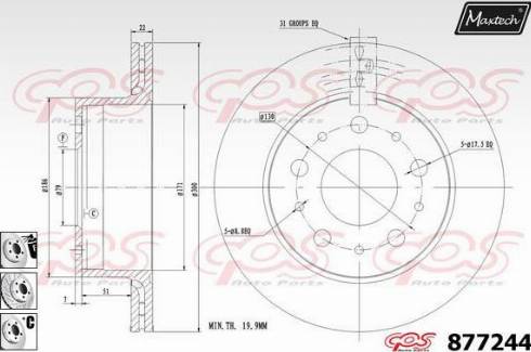 Maxtech 877244.6880 - Kočioni disk www.molydon.hr