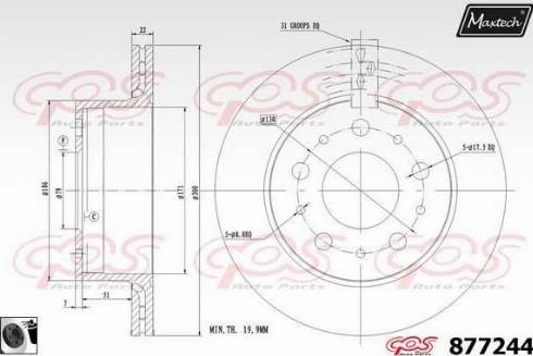 Maxtech 877244.0060 - Kočioni disk www.molydon.hr