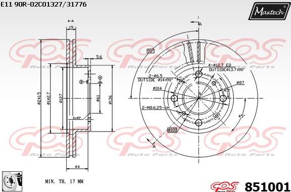 Maxtech 877244 - Kočioni disk www.molydon.hr