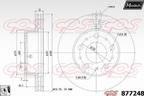 Maxtech 877248.0080 - Kočioni disk www.molydon.hr