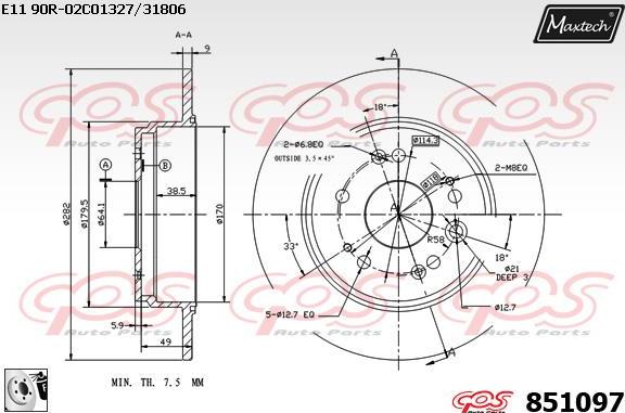 Maxtech 877248 - Kočioni disk www.molydon.hr